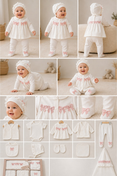 EDM Kidss 100% Cotton Baby Zuhu Baby Girl 10-Piece Hospital Discharge Set New...