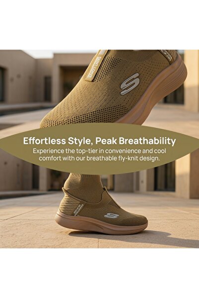 Lucky Steps Men Casual Shoes Comfortable Mesh Knit Slip On Sneakers Lightweig...