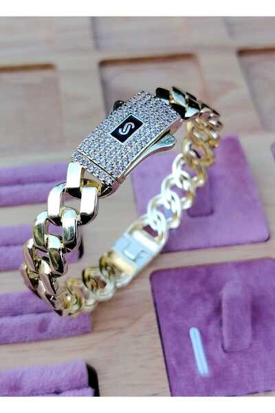 Generic Brand FIXED MONACO FACE BRACELET, 14 K GOLD PLATED UNIVERSAL