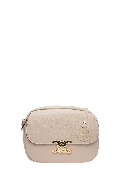 SimpleFind Luisa Vannini Geanta piele -Severine-Bej,Geanta postas piele natur...
