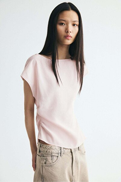 H&M Ruched viscose-blend top