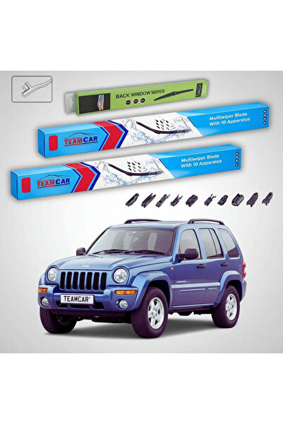 TEAMCAR Wipers Jeep Cherokee KJ 2001-2007 | Front and Rear Set Flat Premium –...