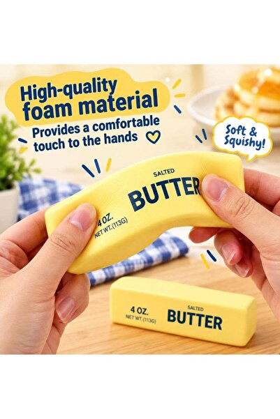 Generic لعبة سكويشي زبدة TG، ألعاب ضغط ناعمة بطيئة الارتفاع، ألعاب فيدجيت سكويشي على شكل عصا زبدة وكرات تخفيف التوتر للمكتب، هدايا الحفلات وأعياد الميلاد
