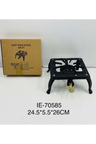 DubaiGallery Cast Iron Stove GB-01 Heavy Duty Single Burner Portable Cooking ...