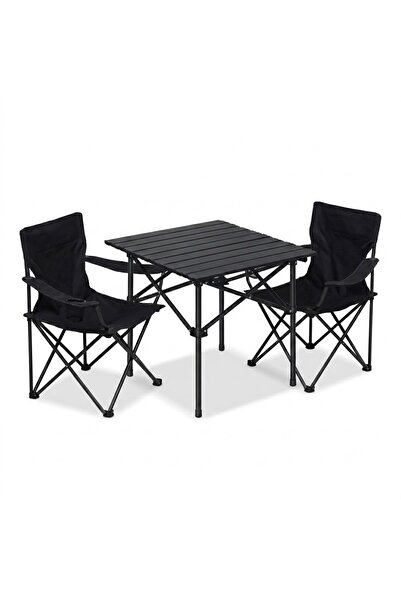 Generic COMBO| 2PC CHAIR & 1PC TABLE| Portable Folding Camping Table and 2 Ch...