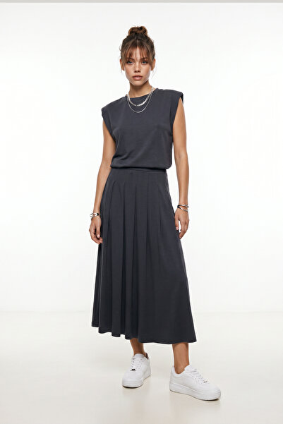 Lovelyİstanbul Modal Padded T-Shirt Skirt Set Lby0060