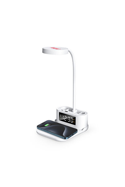 AKAI Lamp with clock and wireless charger