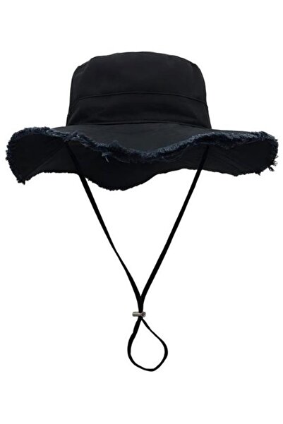STARSTAR Fisherman hat 56-60cm unisex UV foldable adjustable wide brim tassel.