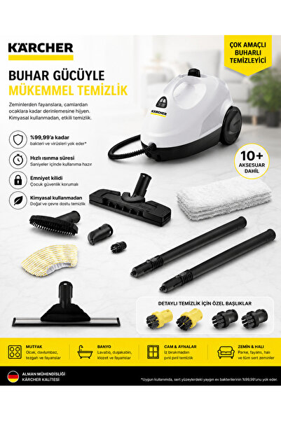 Karcher Kst 2 Lite Set 1500W 3.2 Bar Yüksek Basınçlı Buharlı Temizlik Makines...