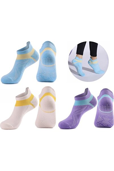 STARSTAR Anti-slip socks, 3-pack - Sizes 35-40 Yoga ankle Unisex lounge Women...