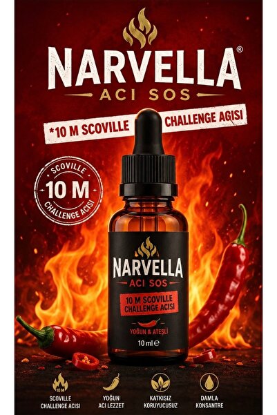 Genel Markalar Narvella acı sos 10m scoville challenge Acısı-Acı biber ekstak...