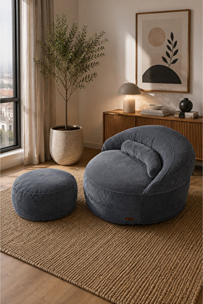 BED LİNE Bella Yıkanabilir Puf Koltuk Seti