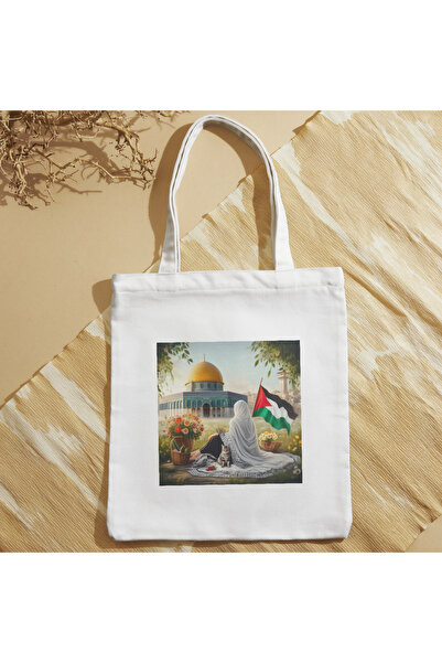 ALPŞAN TİCARET Palestine Themed Cloth Bag Palestine Solidarity Bag Flag Print...