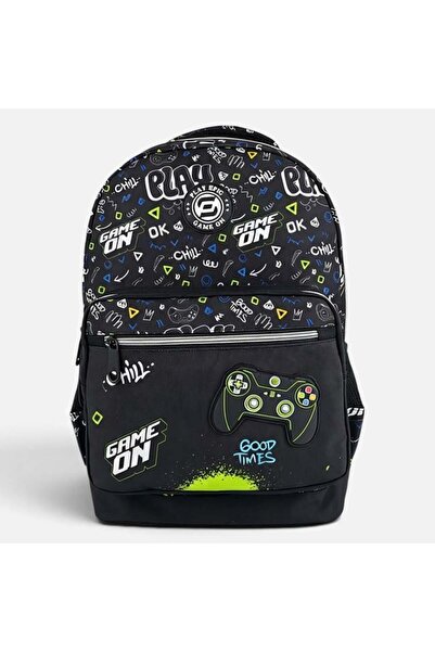 OEM Black Backpack with 3D Gaming Console - 31 x 18 x 45 cm