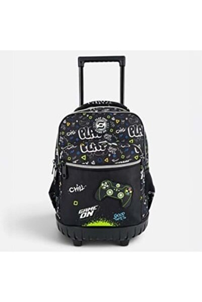 OEM Ghiozdan Troler pentru Clasele Primare Negru cu Model Consola Gaming 3D -...