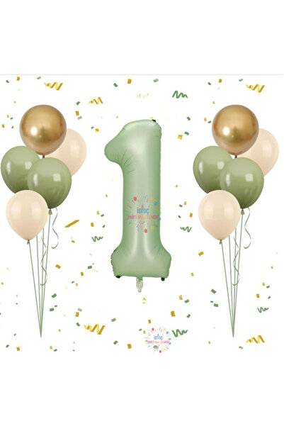 İSTOÇ PARTİ İstoç Water Green Number Balloon Set Age-1