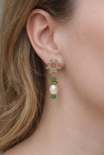 Feyz Tasarım Pearl Star Earrings
