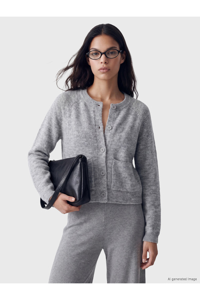 LC Waikiki Cardigan tricotat de damă cu guler rotund