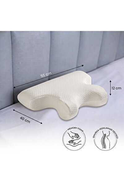 Dear Visco Omuz Destekli Visco Yastık Uyku Apnesi Yastığı Ortopedik Rahat Yastık 55*40*12 cm