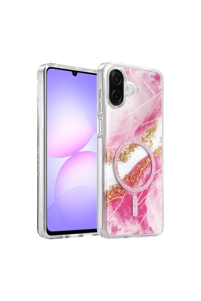 TheGencoo Onegif Samsung Galaxy A07 4g Lotus Glitter Magsafe Cover - Pink