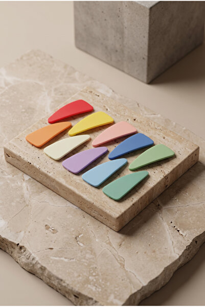 Katia&Bony Girl's 10-Piece Multi-Colored Triangle Clamp Buckle