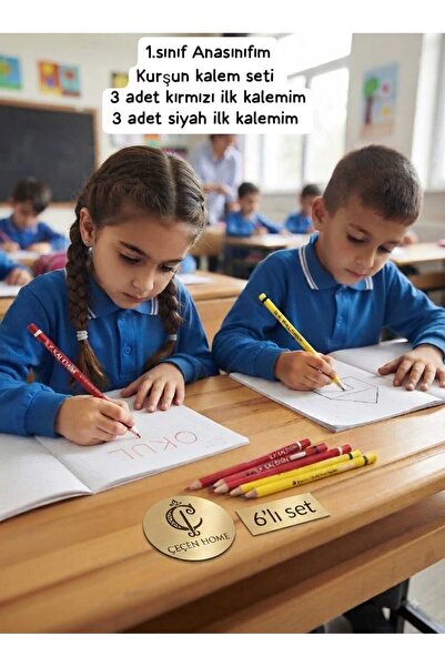 ÇEÇEN HOME 1. Sınıf Ve Anasınıfı Üçgen Kurşun Kalem Seti 6'lı Paket - 3 Adet ...