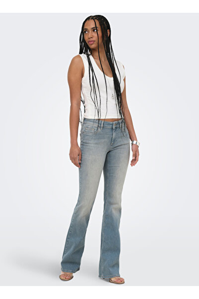 ONLY Mavi Kadın Taşlamalı Denim Pantolon 15376158BS 544