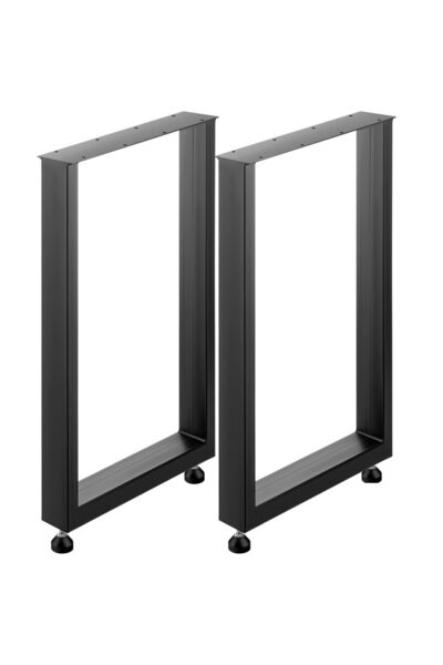 Vivatechnix Set 2 picioare pentru mese, Otel, dimensiune 72x60 cm, max 1000 kg