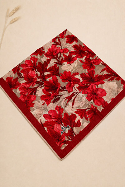 KB Bursa İpek El Dikişli Pamuklu Soft Eşarp 100x100 cm