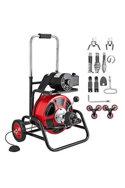 OMS Sarpe electric pentru desfundat tevi, Profesional, 8 x capete taiere, Lun...