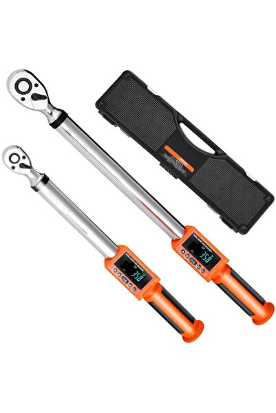 OMS Set 2 Chei dinamometrice electronice 1/2 si 3/8 inch, Crom-Vanadiu, Afisa...