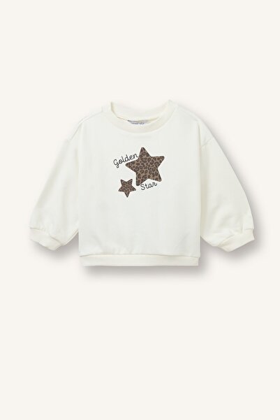 DeFacto Star Printed Regular Fit Crew Neck Sweatshirt Baby Girl I1723A526Au