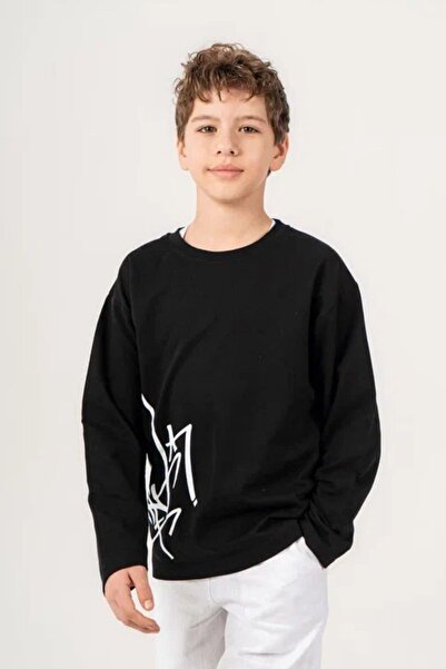 GİYİCEM TEKSTİL Boy's Printed Sweatshirt City Style 7701