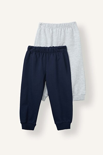 DeFacto 2-Piece Basic Thick Fabric Sweatpants with Elastic Waist and Cuffs fo...