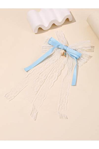 Take Two By Styli Girls Blue Seashell and Star Charm Bow Hair Clip