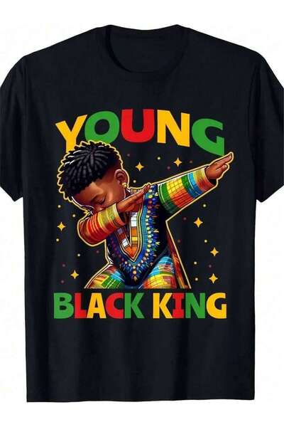 25W تي شيرت G Black King' Youth Celebration بتصميم نابض بالحياة لشهر الفخر ال...
