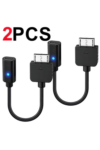 choice2 2PCS USB C Cable for Playstation Vita 1000 Controller Charging Adapte...