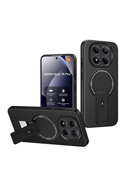 Choice15 POCO M8 Pro 5G Global Version BK Luxury Magnetic Carbon Stand Case F...