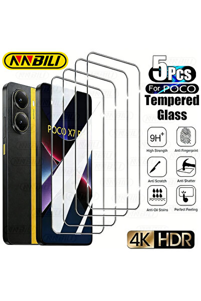 Choice For Poco X7 Pro 5G 2Pieces NNBILI 5-1Pcs 9H Tempered Glass For Poco X7...