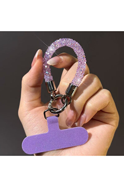 Choice4 Purple 2026 New Mobile Phone Shiny Short Strap Finger Ring Lanyard fo...
