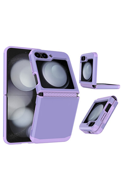 Choice4 For Galaxy Z Flip 6 Pink Purple Armor Phone Case For Z Flip 7 6 5 4 3...