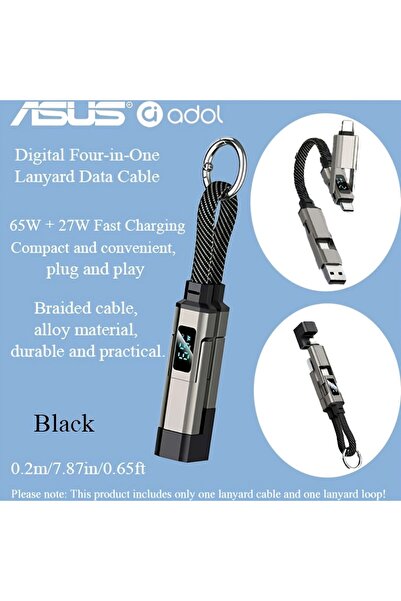 Choice Multi to Multi 0.2m Beige 4 in 1 Keychain Charging Cable 65W Fast Char...