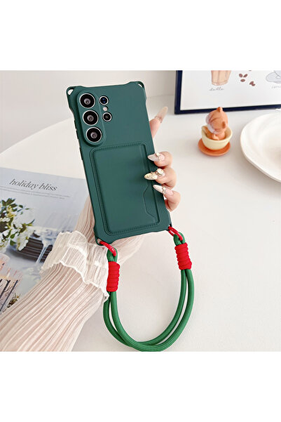 Choice5 Galaxy S26 Ultra Dark Green Wrist Strap Wallet Card Holder Phone Case...
