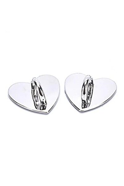 Choice9 2pcs Heart silver 2pcs Adhesive Metal Heart Phone Charm Holder Mobile...