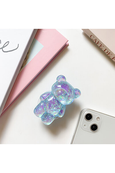 Choice3 2 Korean 3D Glitter Bear Cell Phone Holder Grip Tok Bracket for iPhon...