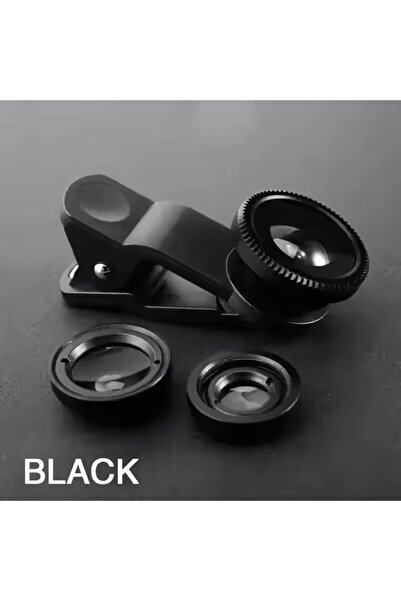 Choice4 Black 3in1 Fisheye Wide Angle Micro Camera Lens for iPhone Redmi 3in1...