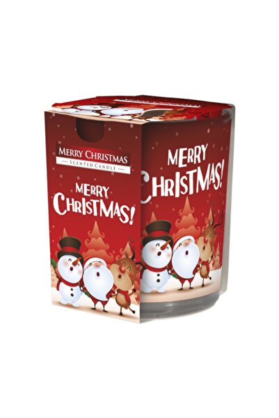 LCA Set 3 x Lumanare Parfumata in Pahar Imprimat, Merry Christmas, 22 Ore