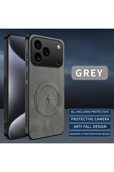 Choice11 Galaxy S26 Ultra Grey Magnetic Leather Case For Magsafe S26 S25 Edge...