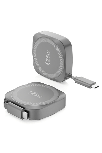 Choice3 Grey 25W Qi2 Magnetic Wireless Charger for iPhone 17 16 15 Pro Max & ...