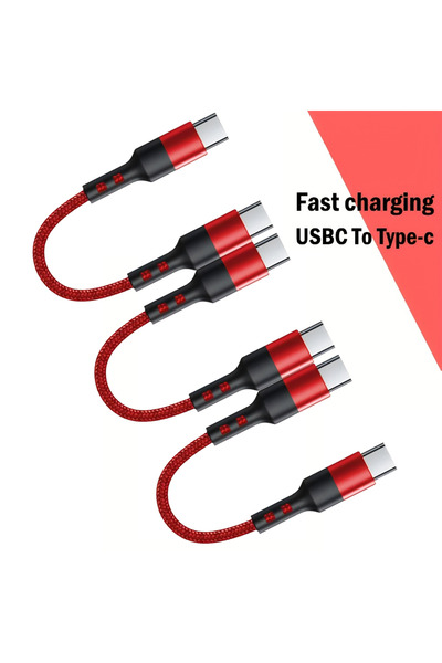 Choice1 0.3m 3pcs red NNBILI 3pcs Fast Charging Type C to Type C Cable 60W Po...